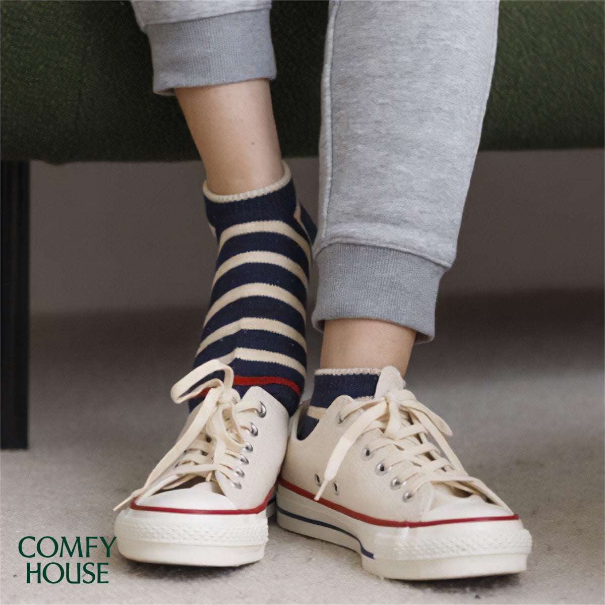 rasox ラソックス 後継ブランド 靴下 ソックス コットンネップボーダースニーカー コンフィハウス コンフィーハウス COMFY HOUSE 定番 メンズ レディース