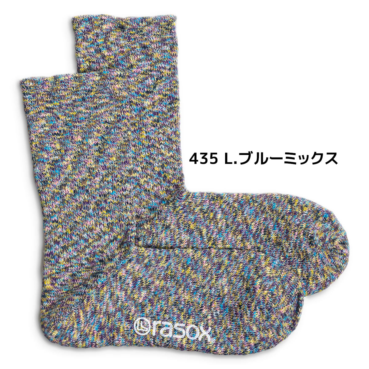rasox ラソックス クルーソックス 靴下 スプラッシュコットン