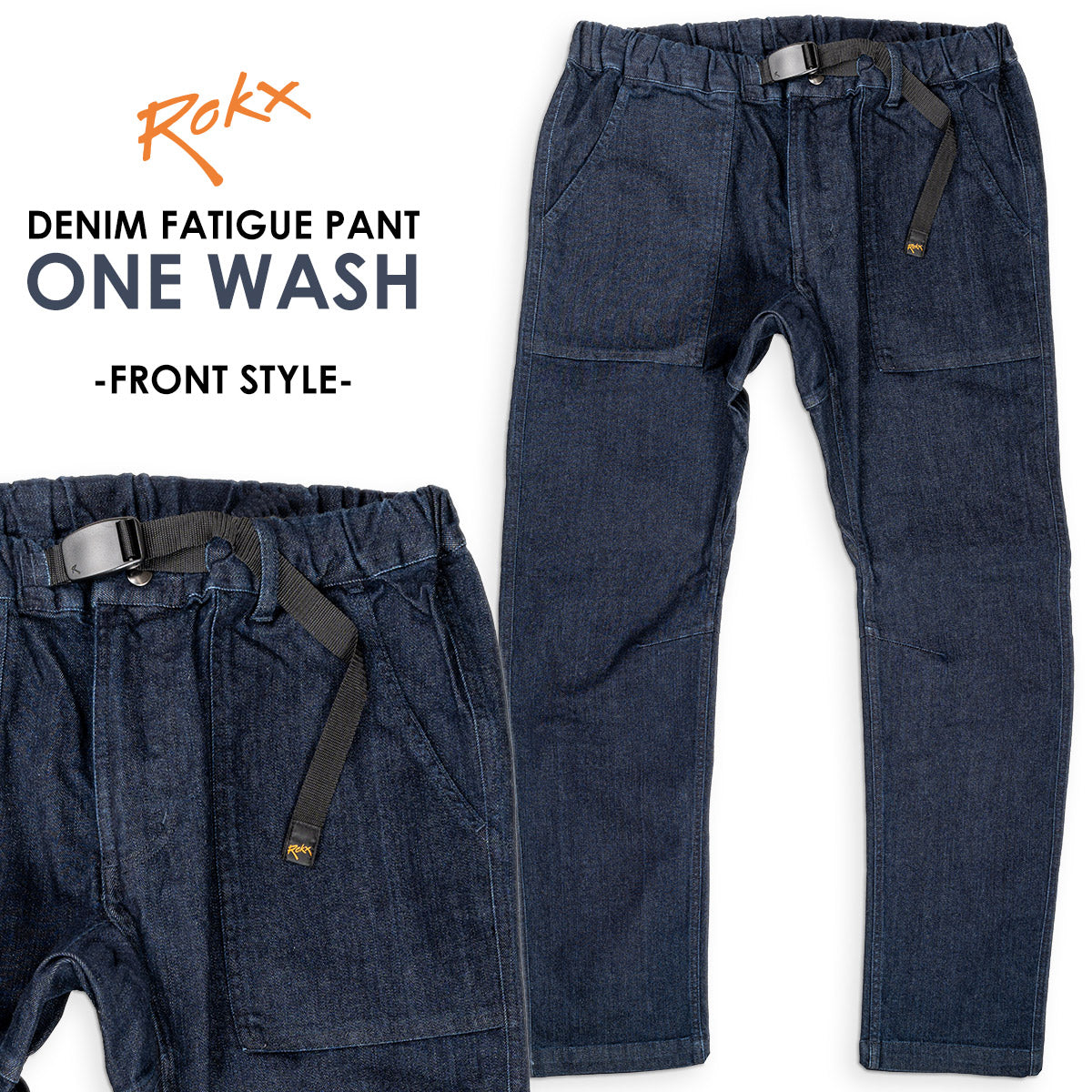 ROKX ロックス デニム クライミングパンツ DENIM FATIGUE PANT デニム ファティーグパンツ