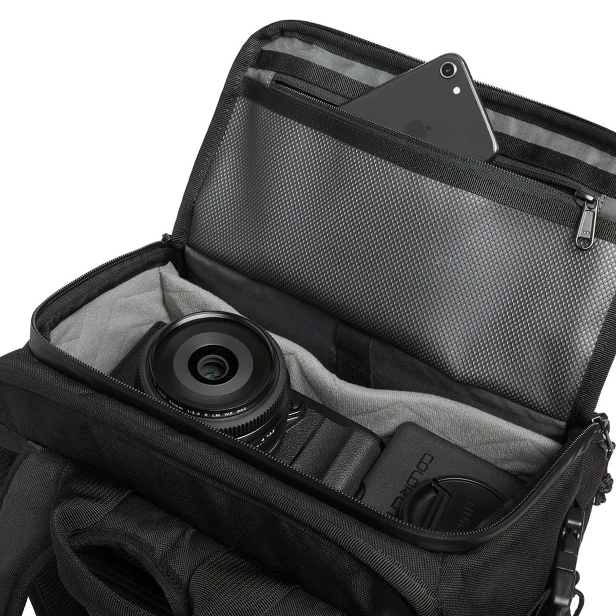 Chrome shop camera backpack