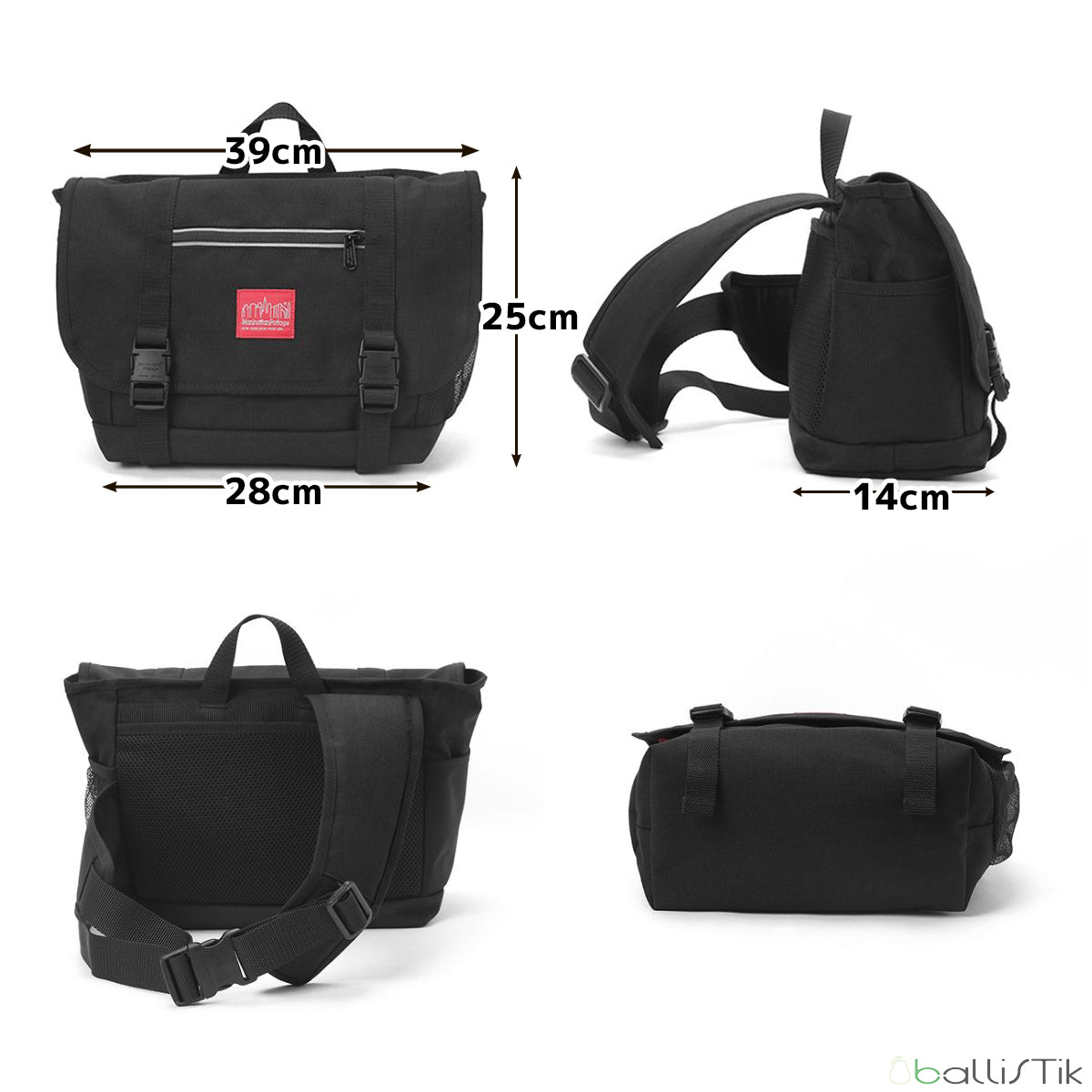 マンハッタンポーテージ メッセンジャーバッグ Tillary Messenger Bag MP1621 サイズ