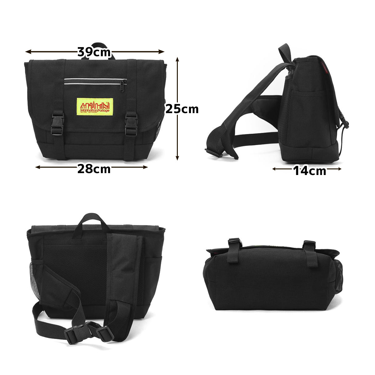 マンハッタンポーテージ 防水仕様メッセンジャーバッグ Tillary Messenger Bag Waterproof Nylon Linning MP1621LNW サイズ