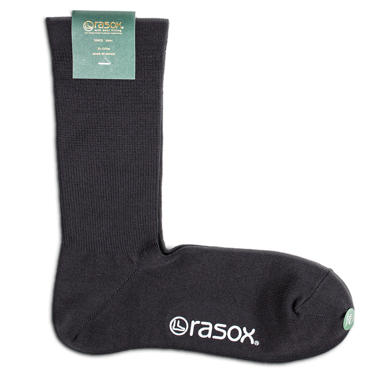rasox ラソックス クルーソックス ビジネス用 フォーマル 靴下 ファインメリノ